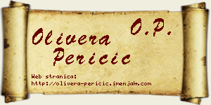 Olivera Peričić vizit kartica